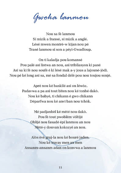 Yenki an kréyòl an pé di-w sa